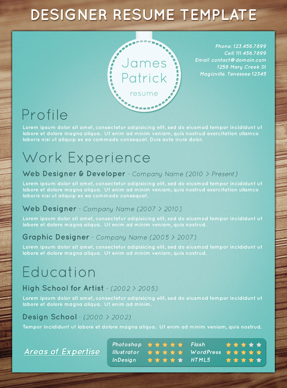 Designer Resume Template