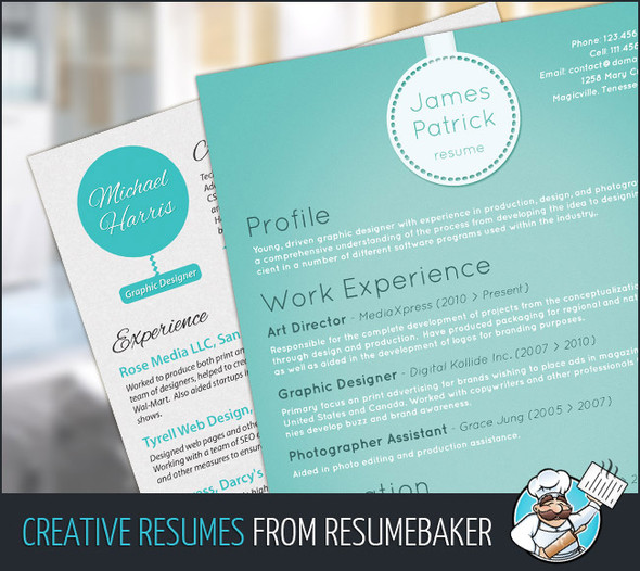 Designed Resumes From ResumeBaker