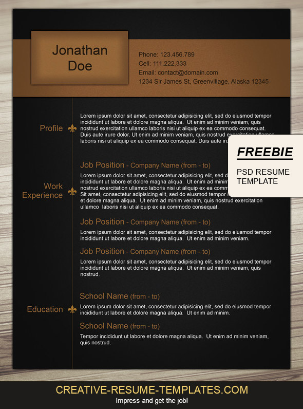 Download this free CV layout