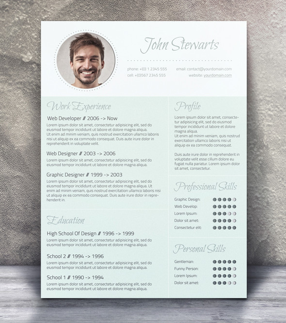 Modern cv  resume templates with cover letter | design 